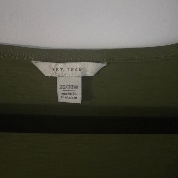 Cato Long Sleeve Olive Top - Picture 2 of 4